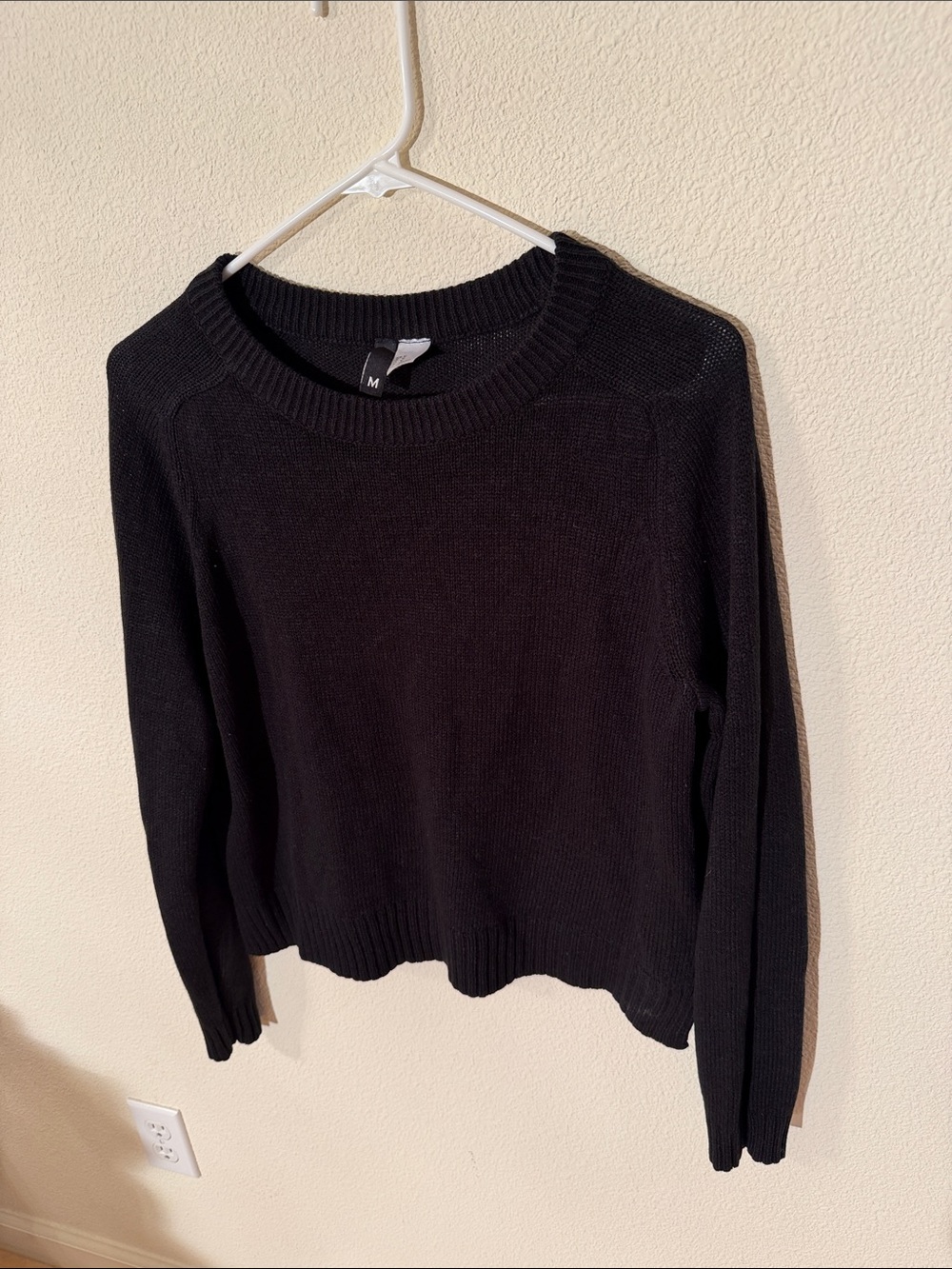 H&M Black Scoop Neck Knit Sweater